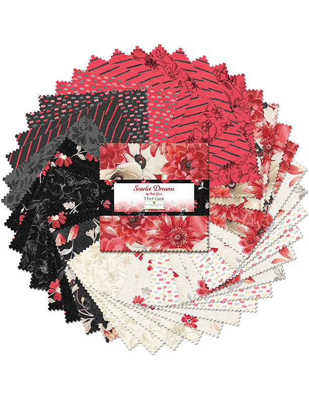 Scarlet Dreams 5" Squares