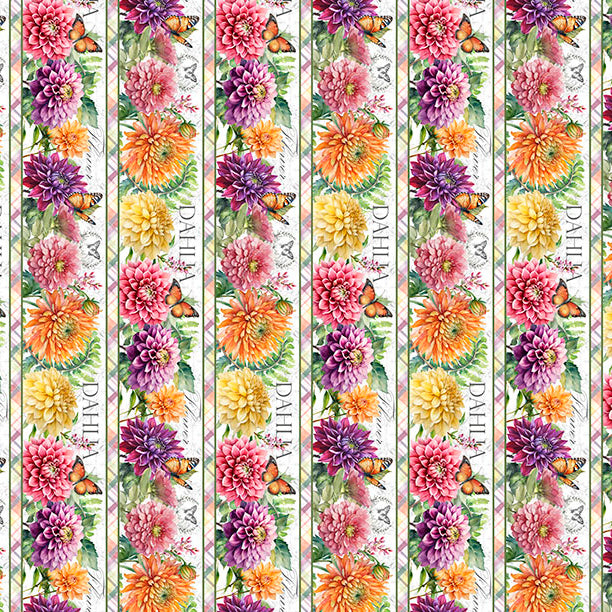 Dahlia Botanica / Repeating Stripe in Multi
