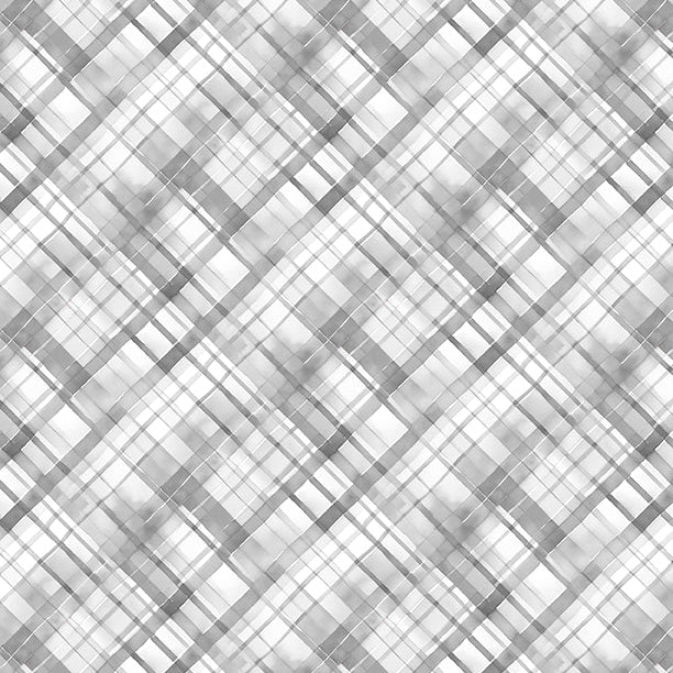 Dahlia Botanica / Diagonal Plaid in Gray Tonal