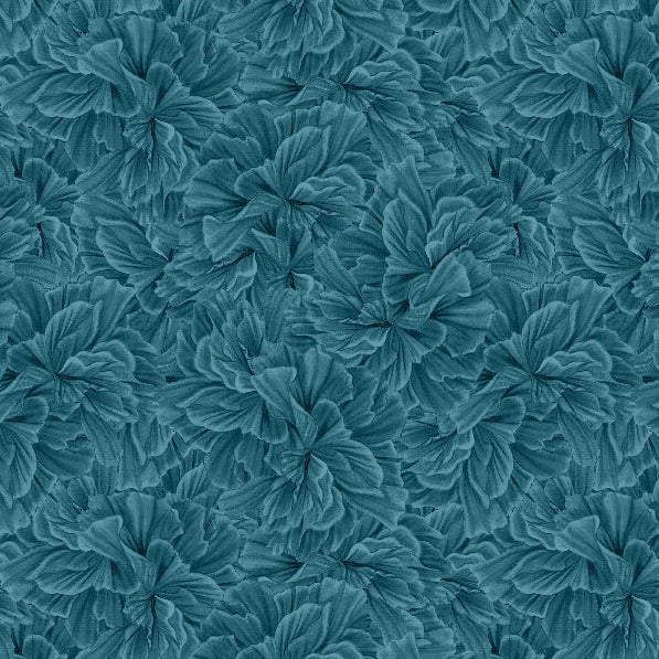 Midnight Garden / Petal Texture in Teal