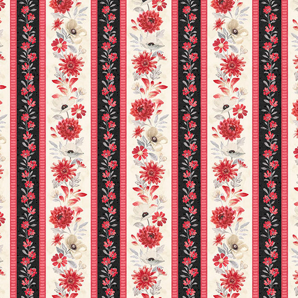 Scarlet Dreams / Repeating Stripe in Multi