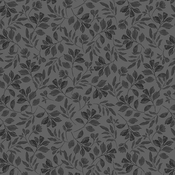 Scarlet Dreams / Tonal Leaves in Black