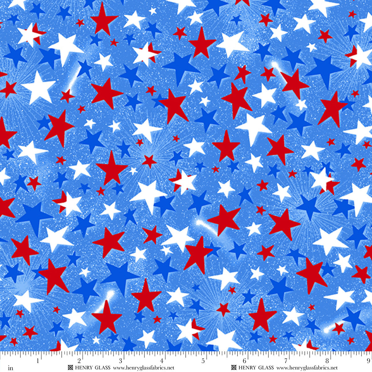 108" Star Power / Red Stars on Blue