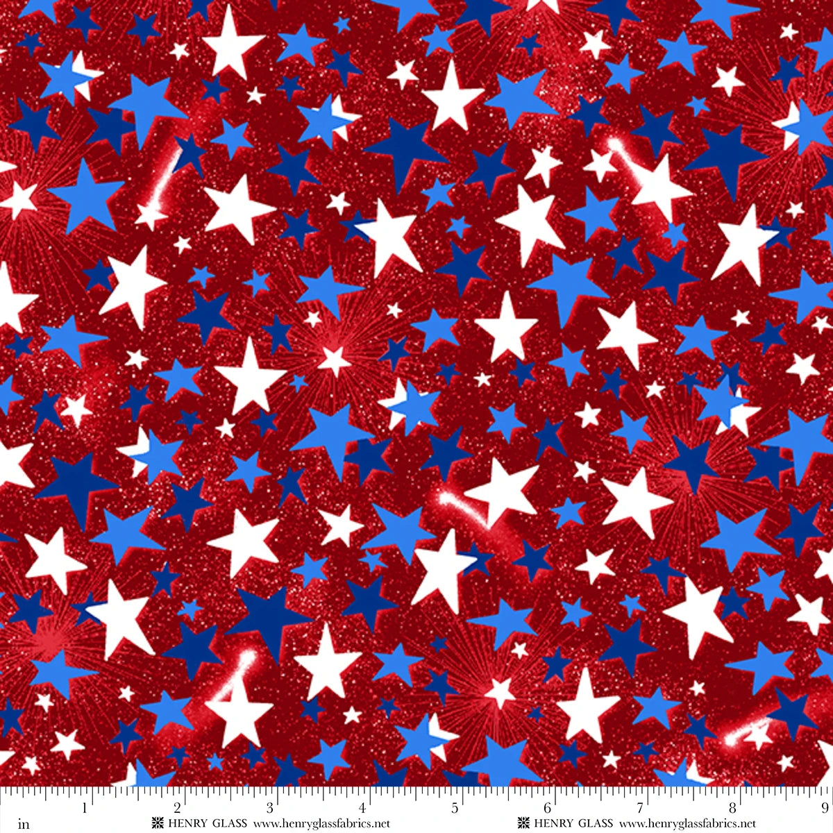 108" Star Power / Multi Colored Stars in Red