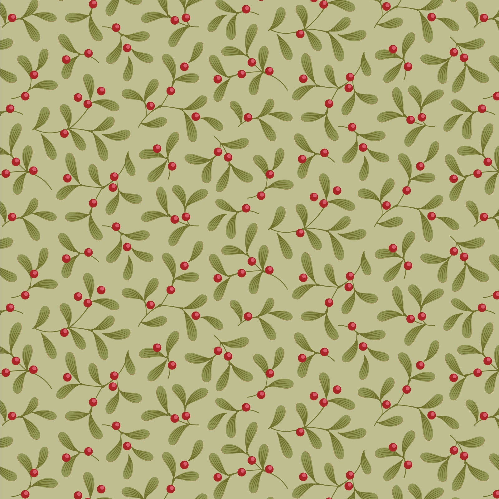 Merry Little Christmas / Mistletoe in Pistachio