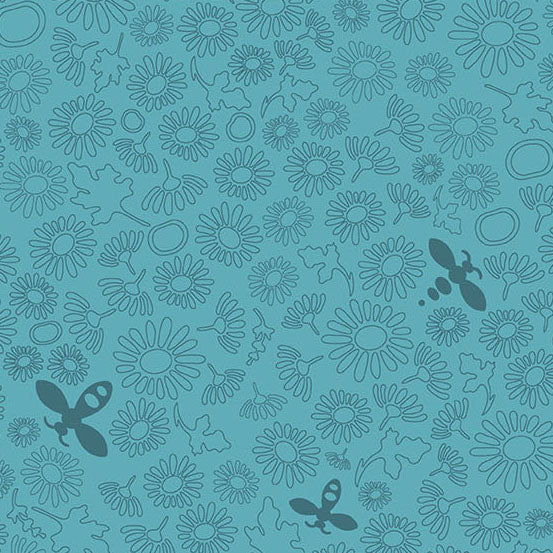 Color Camp Dusk / Glass Bee in Muted Peacock