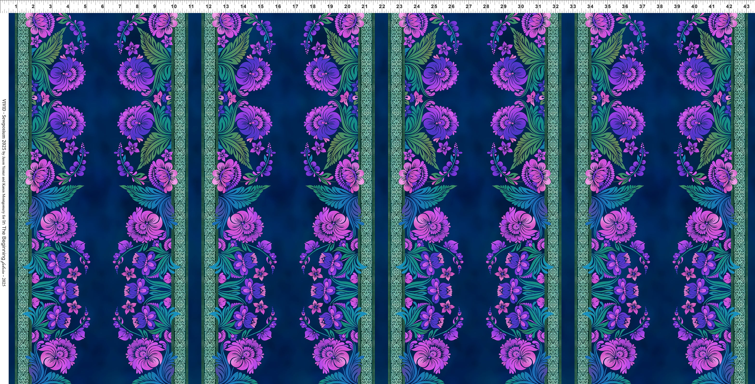 Vivid / Small Border in Blue