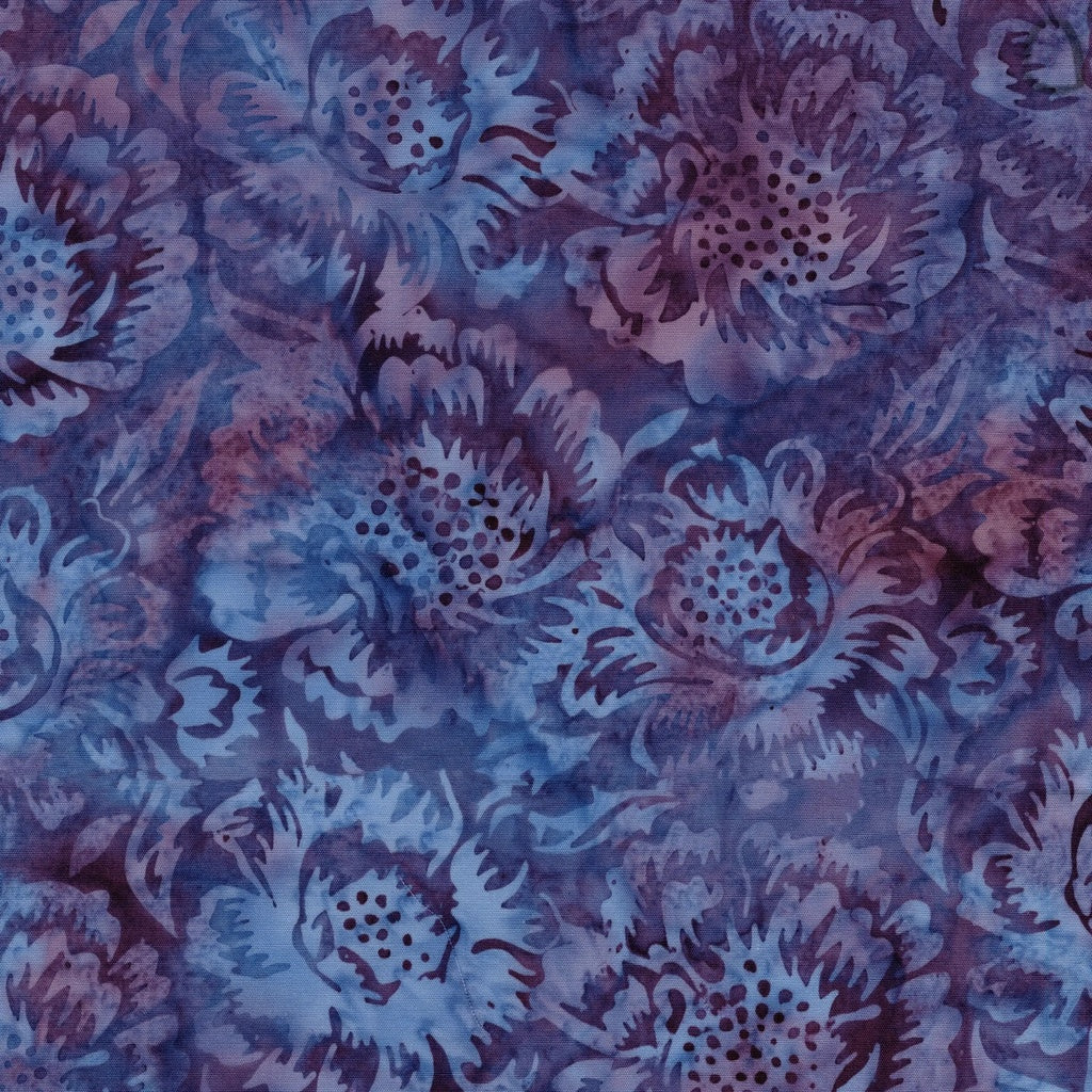 Springtime Bouquet / Large Floral in Multi Blue Purple