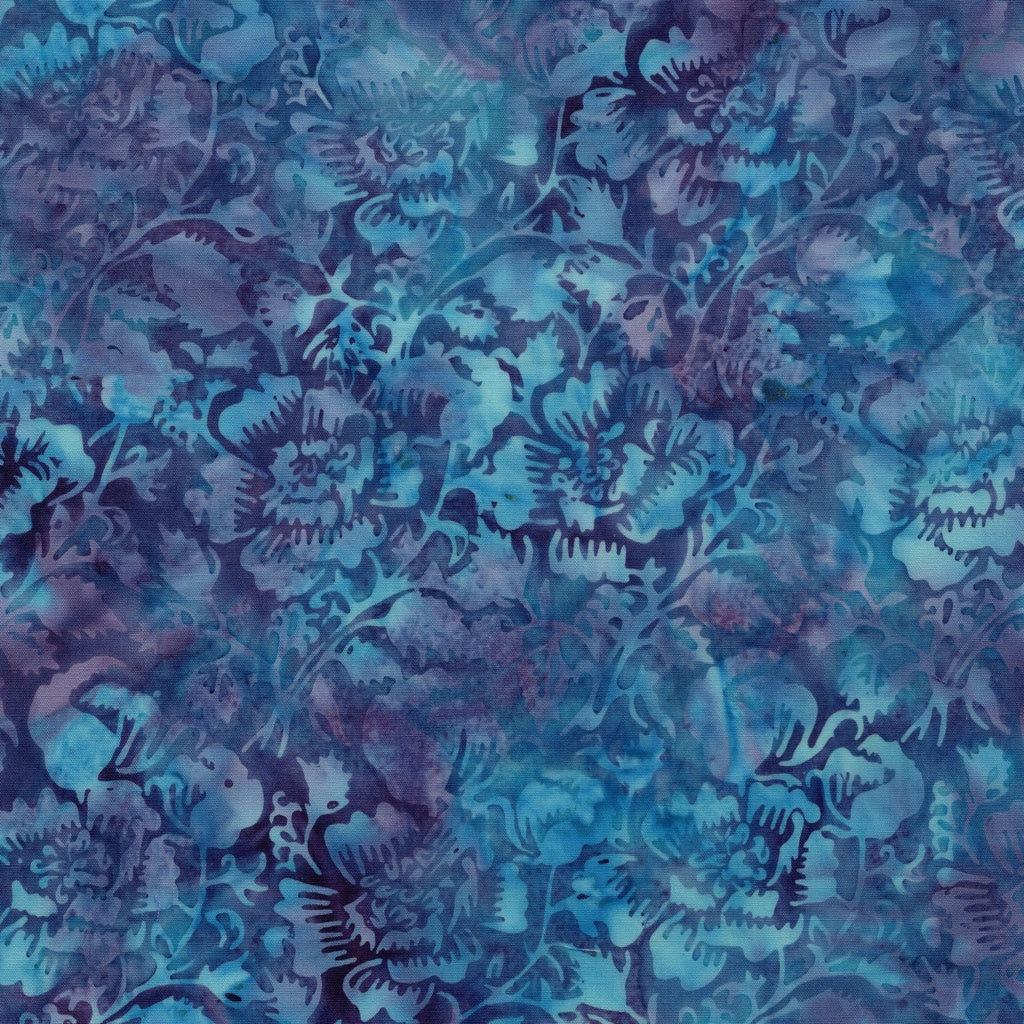 Springtime Bouquet / Medium Floral in Turquoise Purple