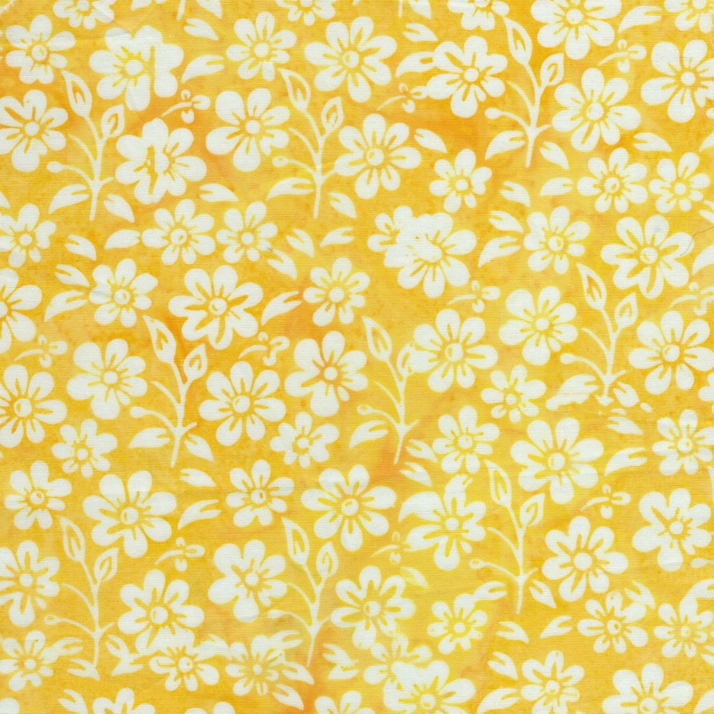 Countryside Charm / Flowers and Leaves in Yellow Cornmeal
