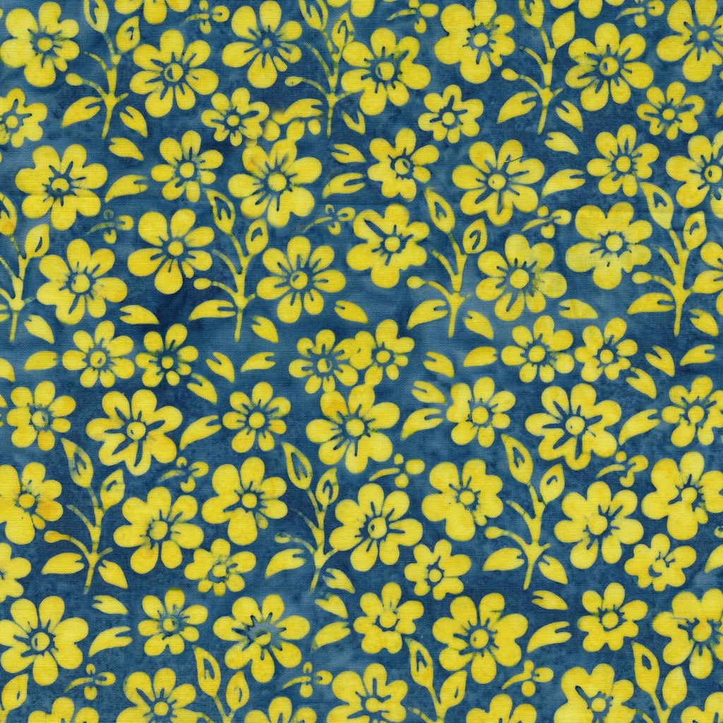 Countryside Charm / Flowers and Leaves in French Blue