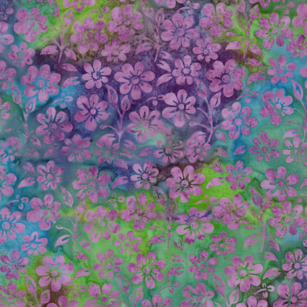 Springtime Bouquet / Small Flowers and Leaves in Turquoise Green