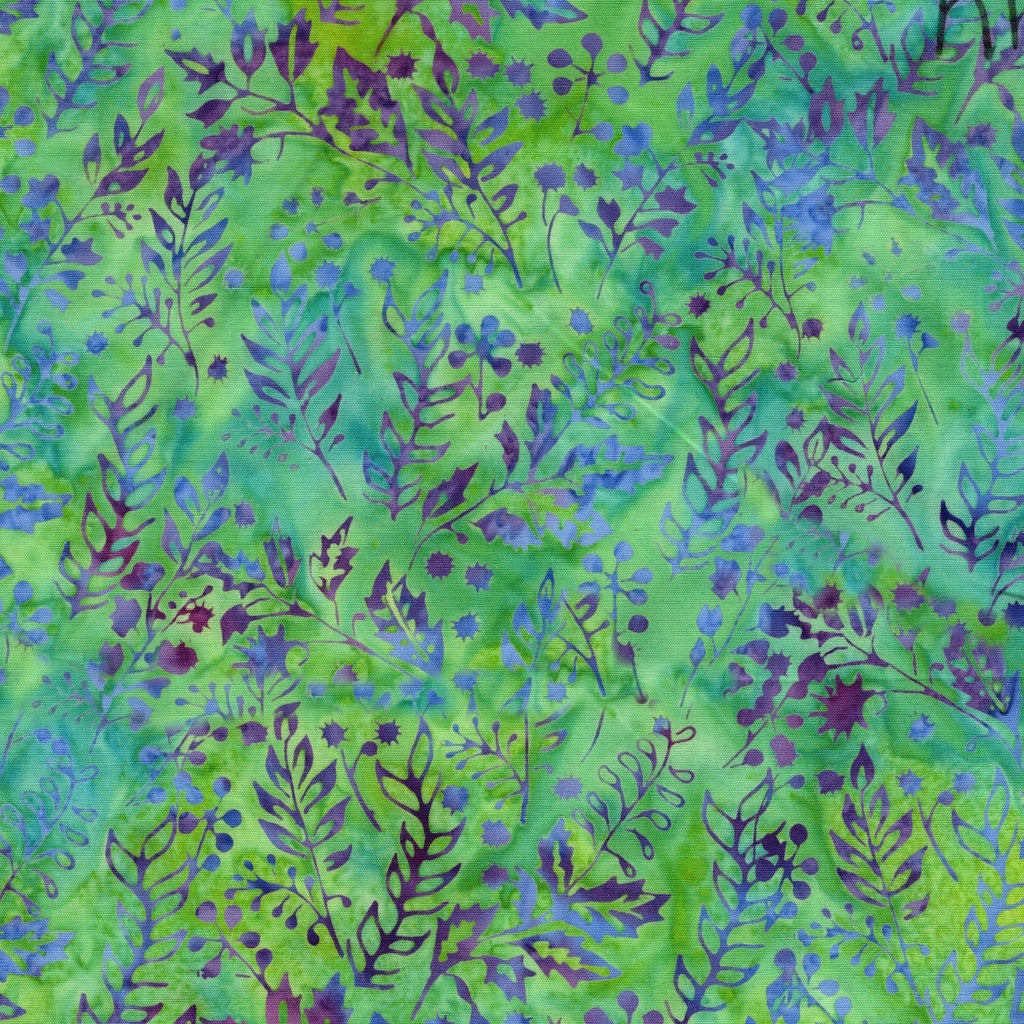 Springtime Bouquet / Vines Leaves and Berries in Turquoise Green