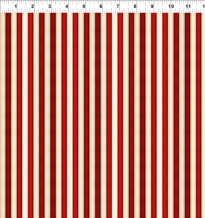 Winter Enchantment / Stripe in Red