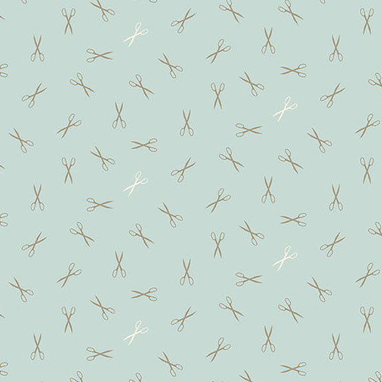 Sewing Bird / Good Scissors in Blue Quartz