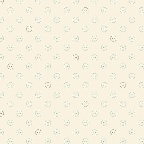 Sewing Bird / Buttons in Starched