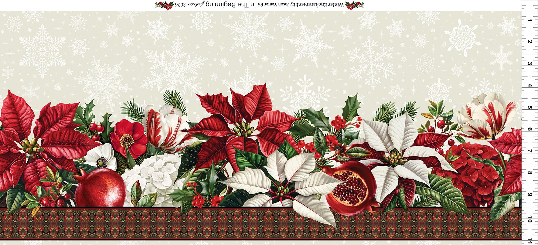 Winter Enchantment / Border in Cream