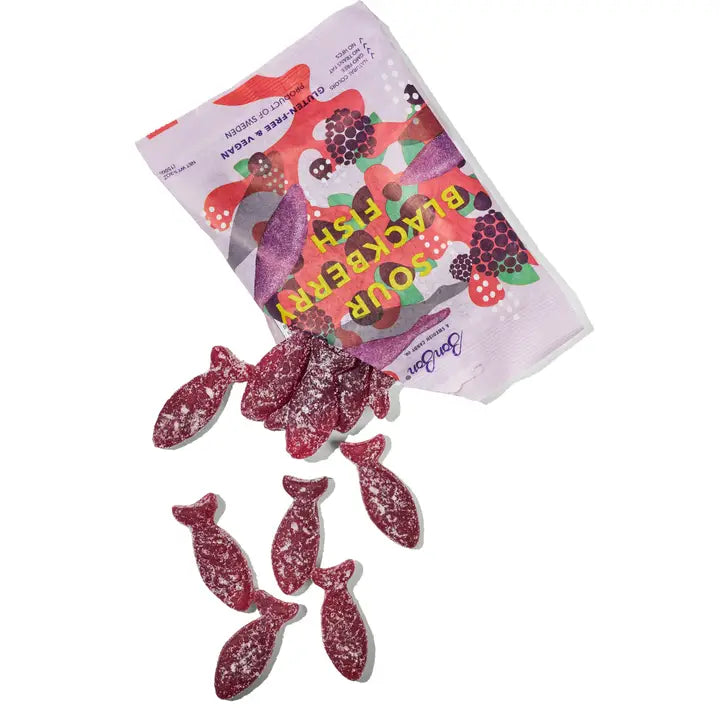 BonBon Swedish Candy / Sour Blackberry Fish