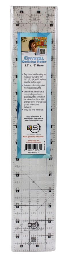 2.5" x 15" Crystal Clear Non-Slip Ruler