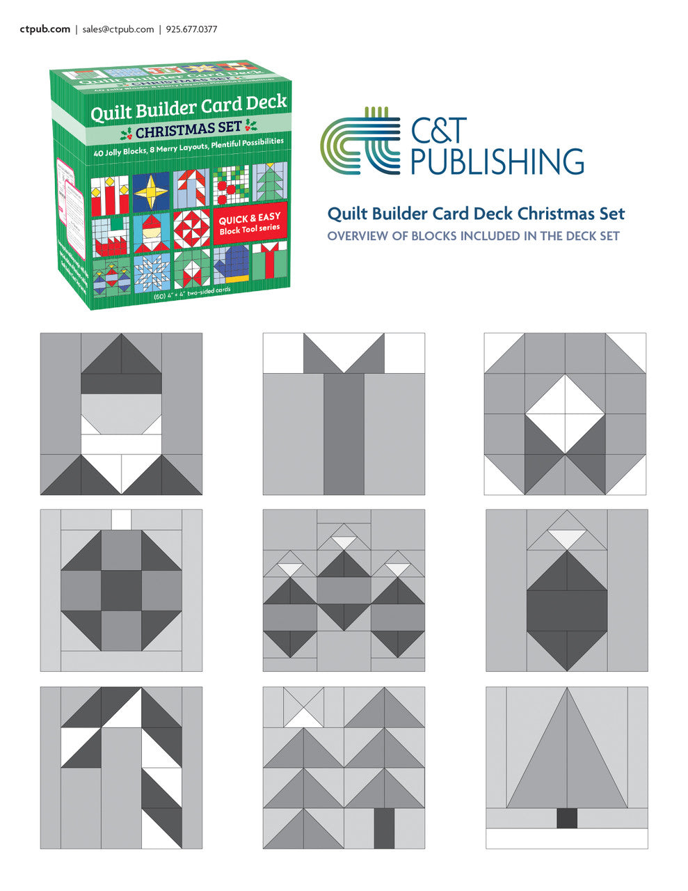 Quilt Builder Card Deck Christmas Set