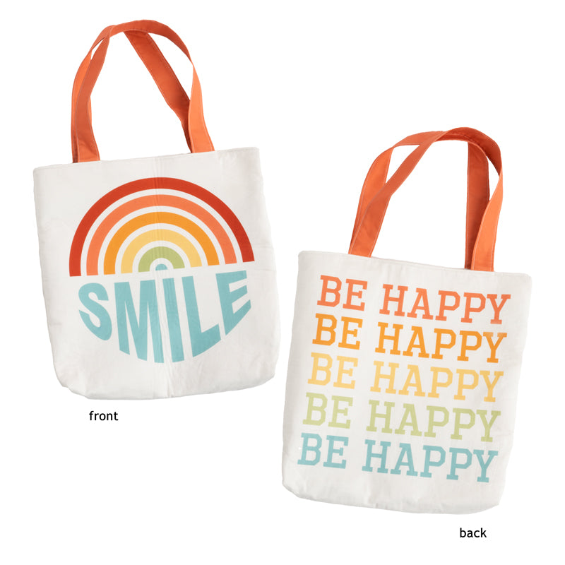 Be Happy Tote Bag Panel