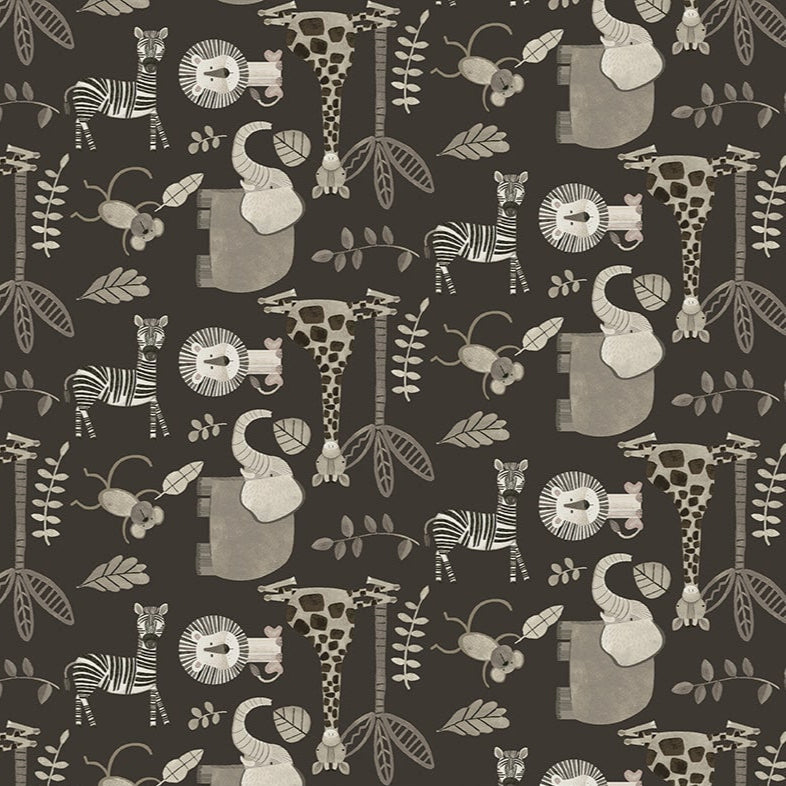 Jungle Romp / Overall Animals in Black