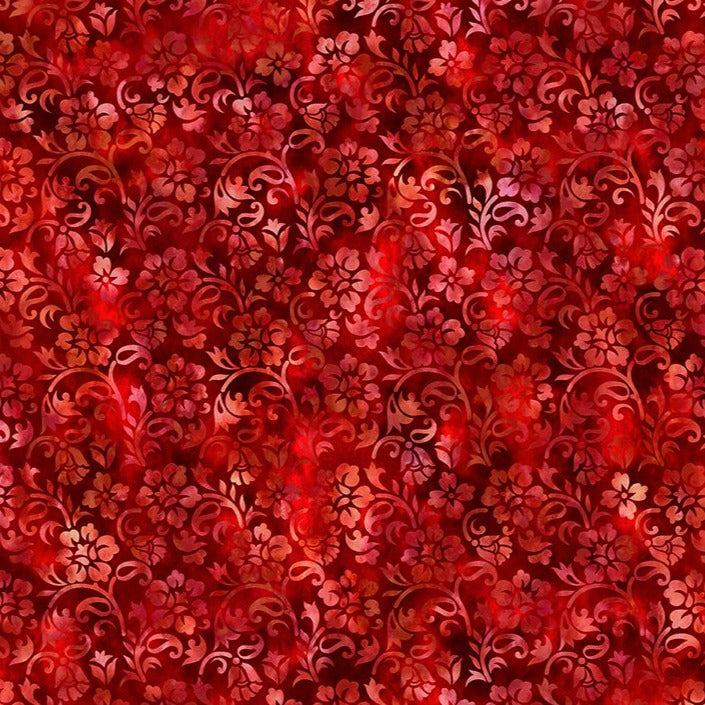 Prism II / Floral Vines in Red
