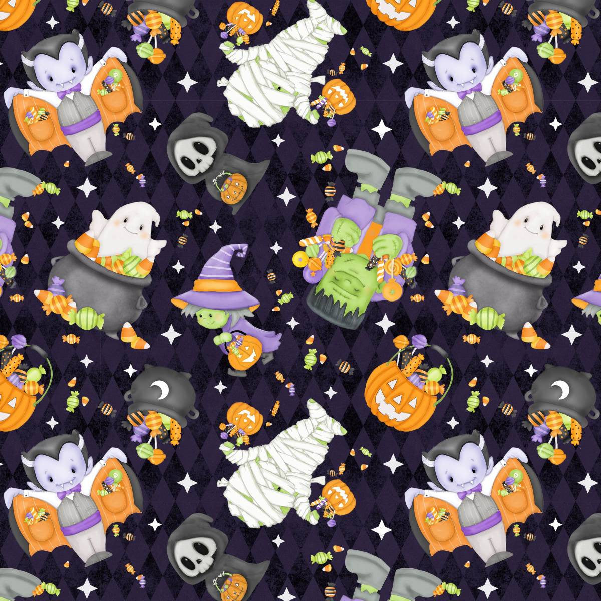 Moonlight Mischief Glow / Tossed Motifs