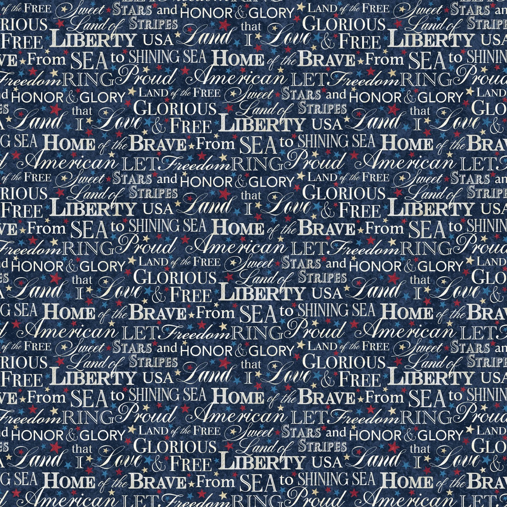 Stars & Stripes XIII / Patriotic Words