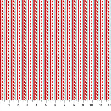 Holly Jolly / Candycane Stripe in White