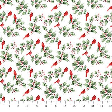 Holly Jolly / Cardinal & Holly in White