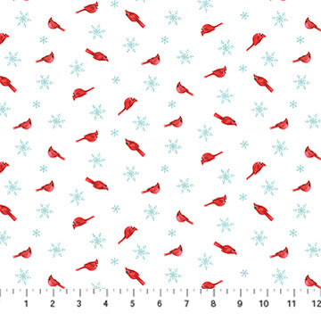 Holly Jolly / Cardinal Toss in White
