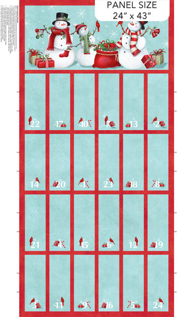 Holly Jolly Advent Calendar Panel