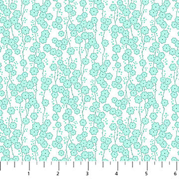 Quilting In Bloom / Daisy Chain for Light Turquoise