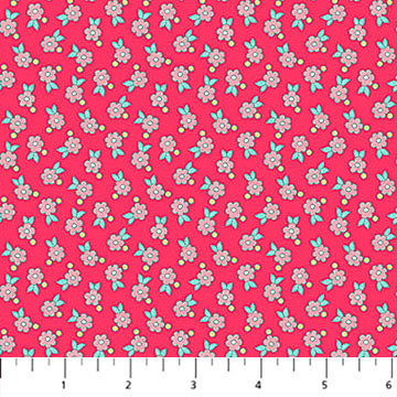 Quilting In Bloom / Floral Spot in Red