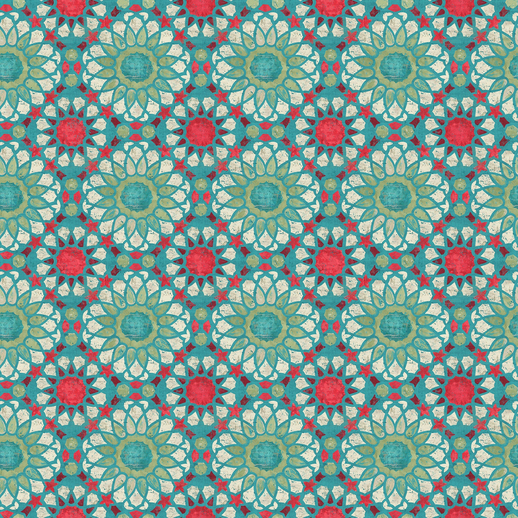 Boho Bliss / Large Medallion in Teal