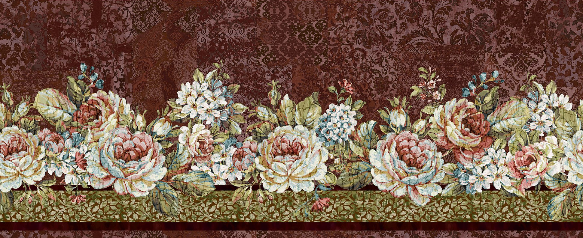 Carpet Bag Romance / Border in Red