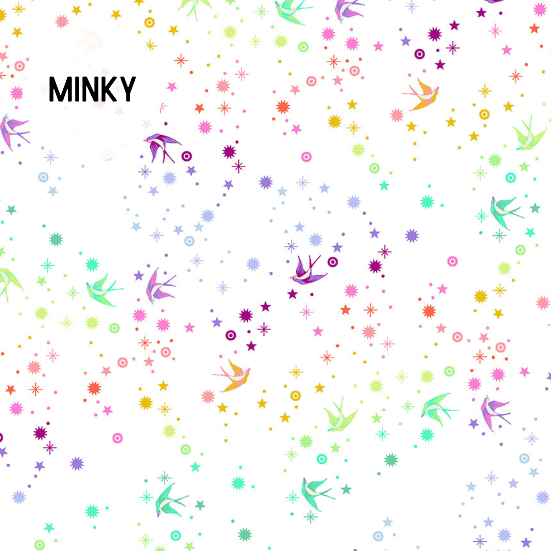 True Colors Minky / Fairy Dust in White