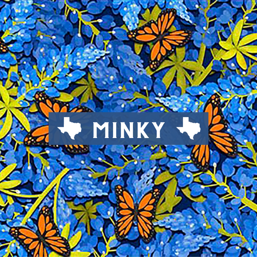 All Texas Shop Hop Minky / Bluebonnets & Butterflies