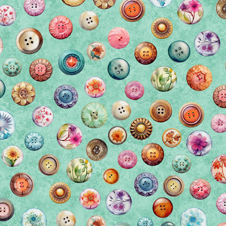 In Stitches / Buttons in Mint