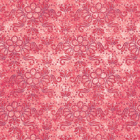 In Stitches / Stitched Floral in Dark Pink