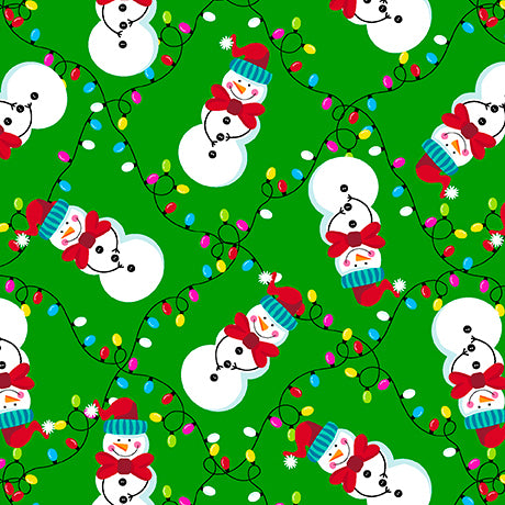 Letters to Santa / Snowman & Christmas Lights in Green