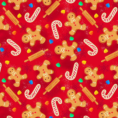 Letters to Santa / Gingerbread & Candy Canes in Red