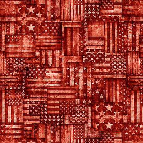 American Country / Flag Patchwork in Red