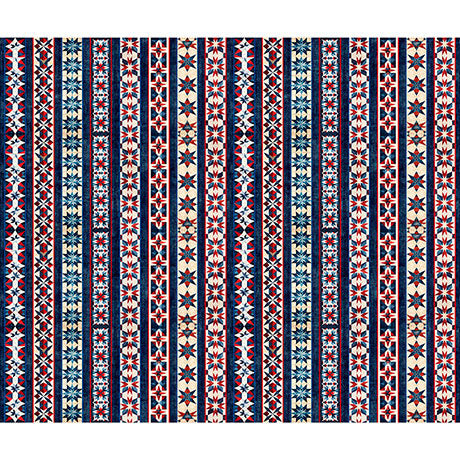 All American Snowman / Border Stripe in Multi