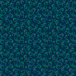 Paisley Pop Flannel / Scroll in Navy