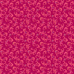 Paisley Pop Flannel / Scroll in Magenta