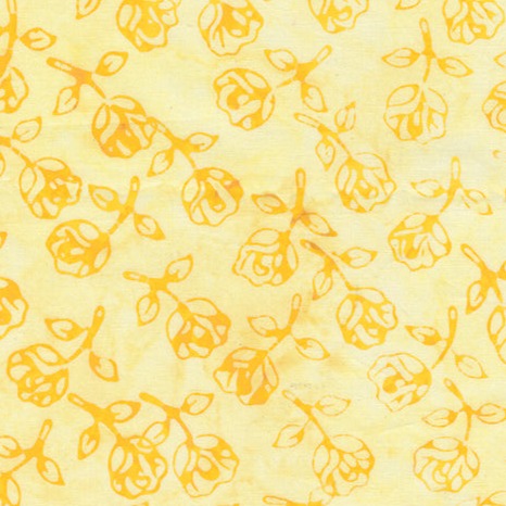 Summer Days Batiks / Rosebuds - Yellow