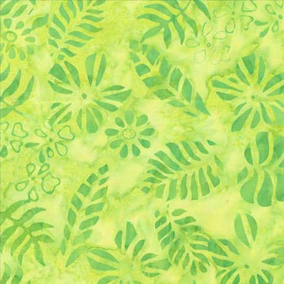 Bright Summer Batiks / Tropical Leaves in Lime