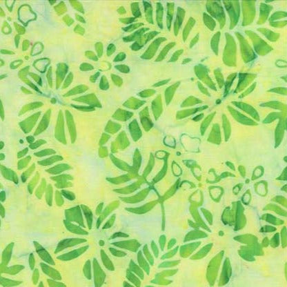 Bright Summer Batiks / Tropical Leaves in Mint